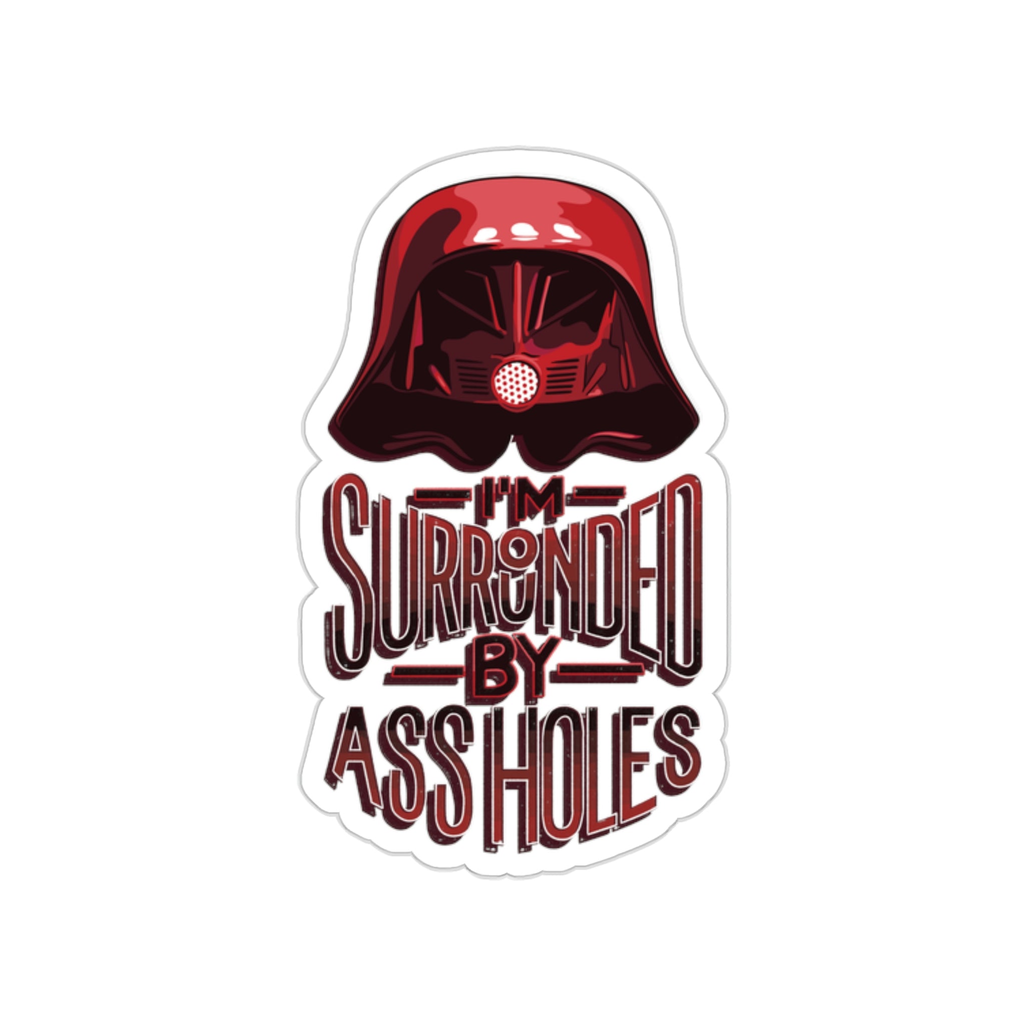 Surrounded by Assholes Stickers