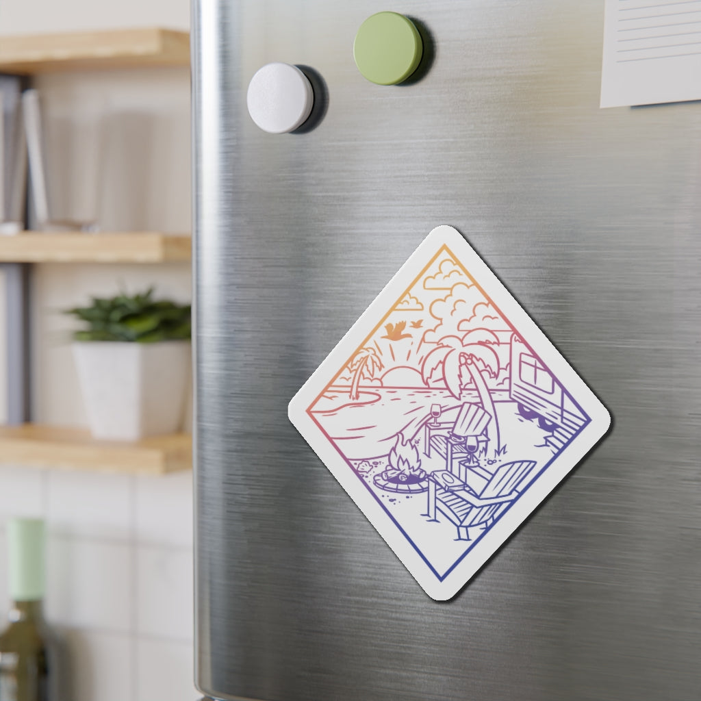 Camp Paradise Kiss-Cut Magnet