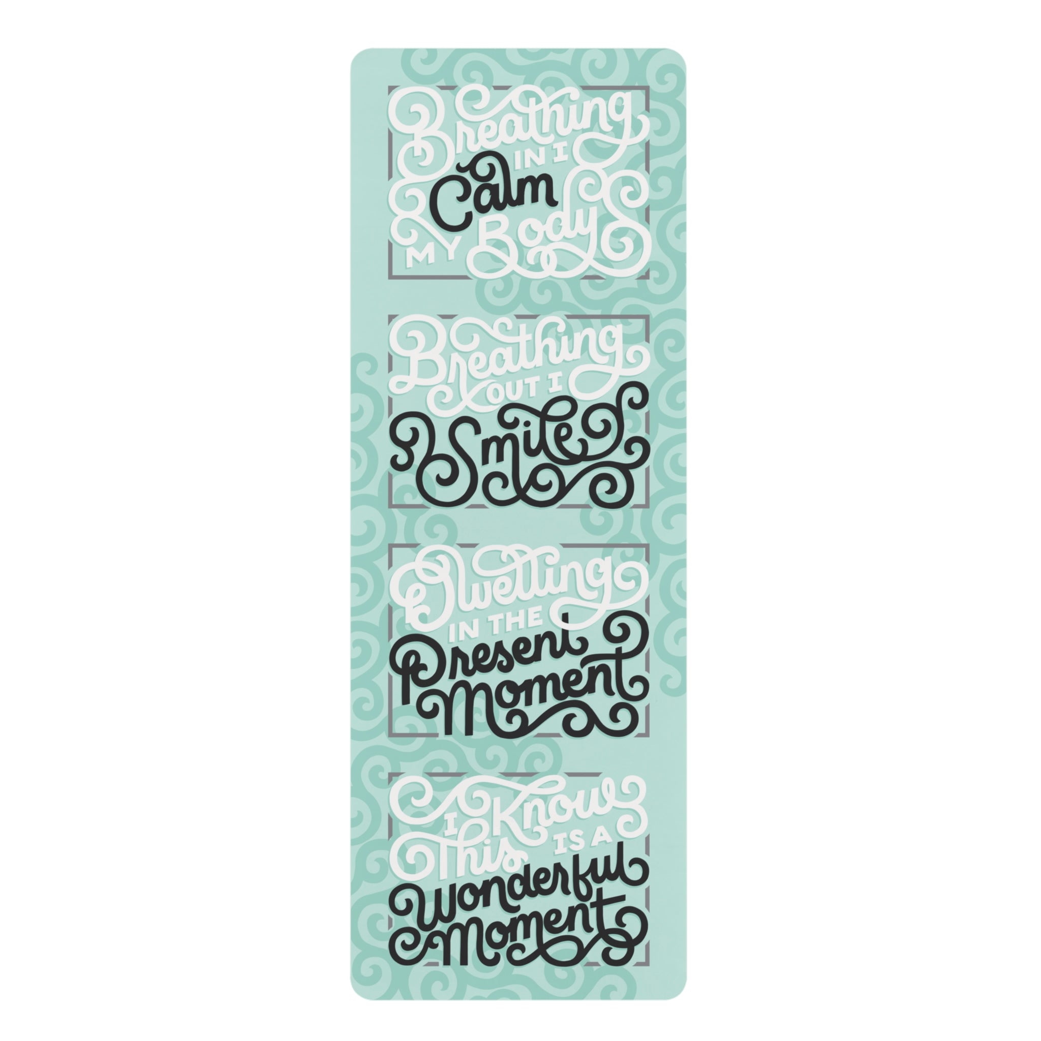 Present Moment Mint Microfiber Rubber Yoga Mat