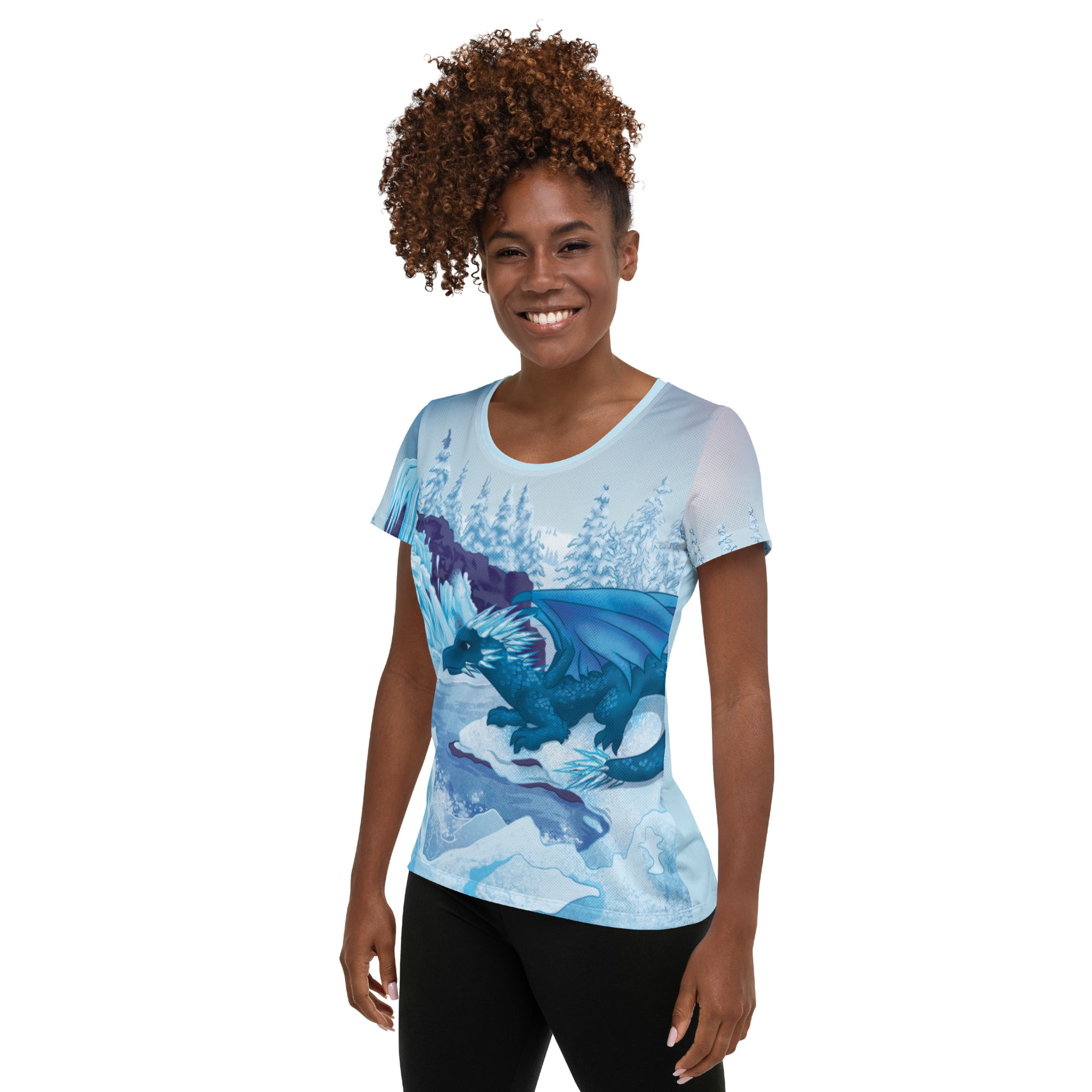 Winter Dragon Women's Athletic T-shirt