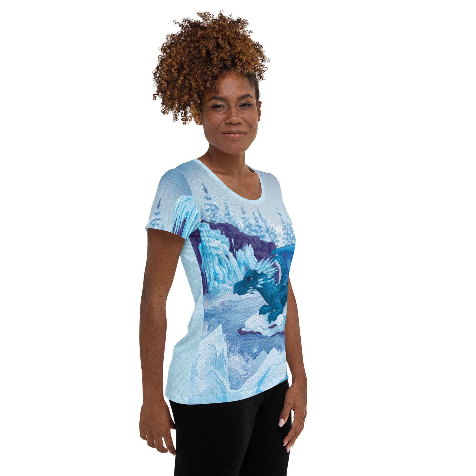 Winter Dragon Women's Athletic T-shirt