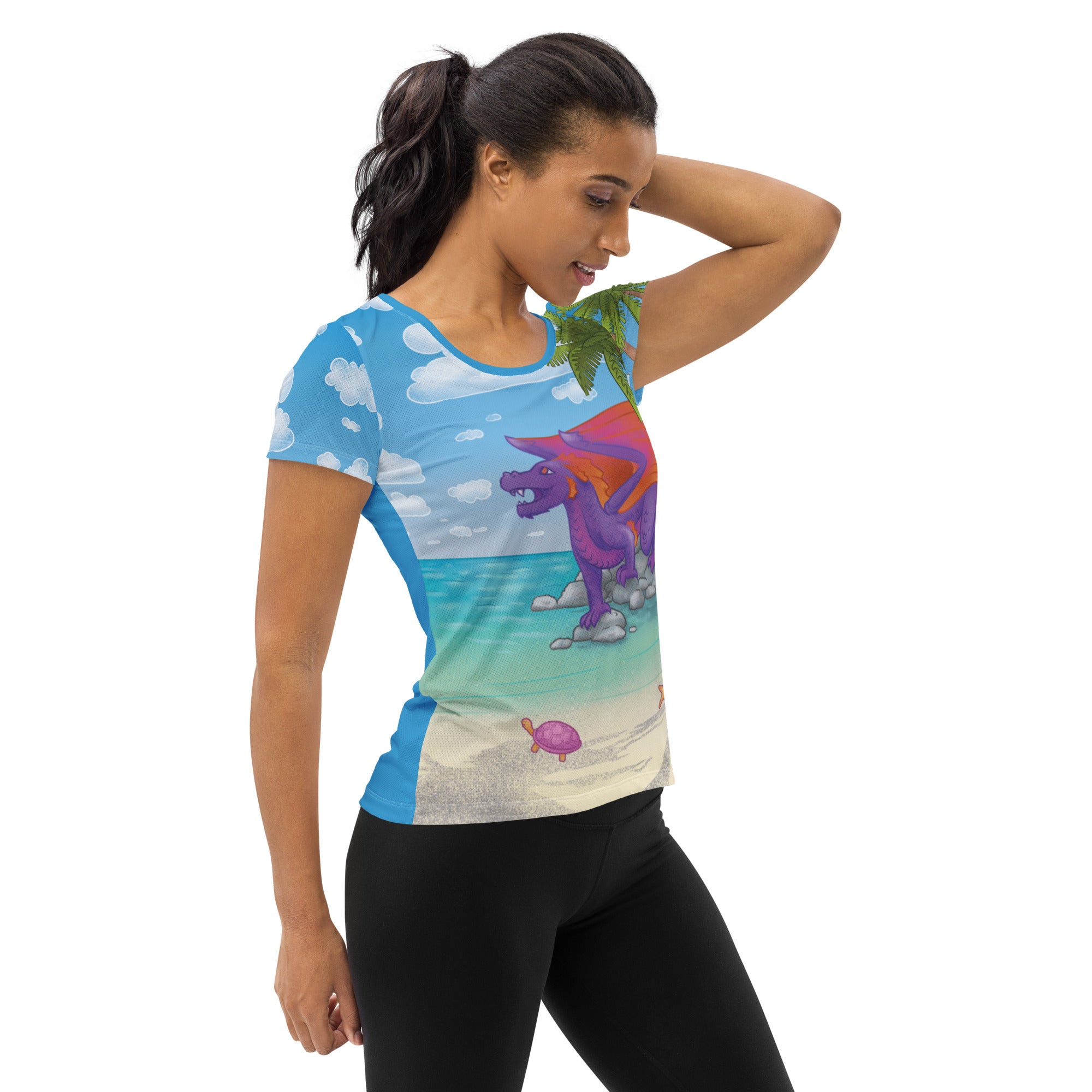 Summer Dragon Women's Athletic T-shirt