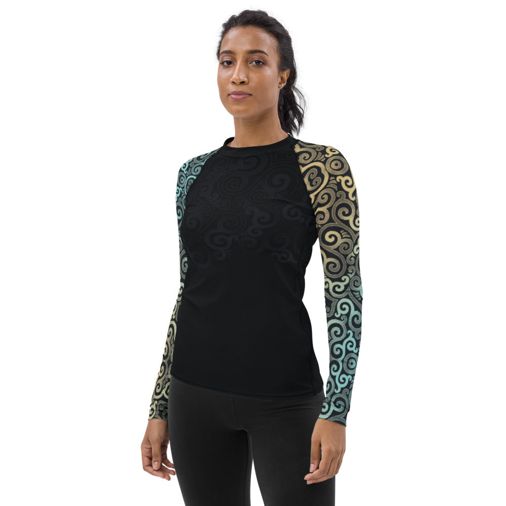 Ocean Spray Swirl Women's Rash Guard