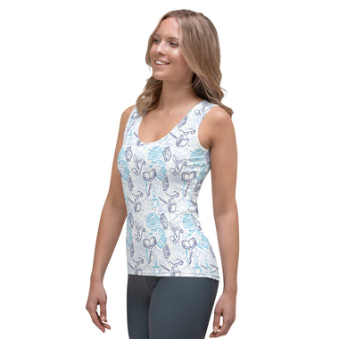 Bookish Doodles V6 Women's AOP Tank Top
