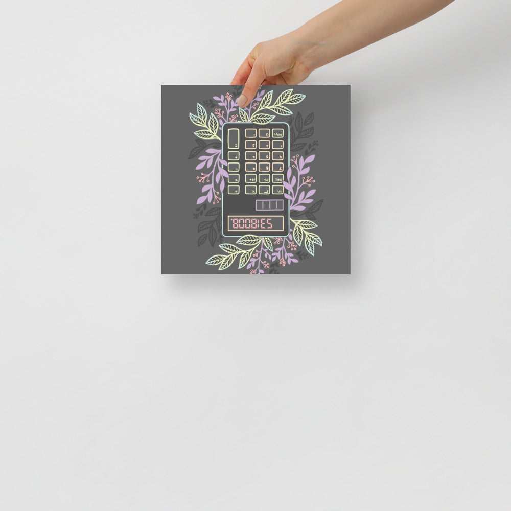 Calculator Boobies Poster