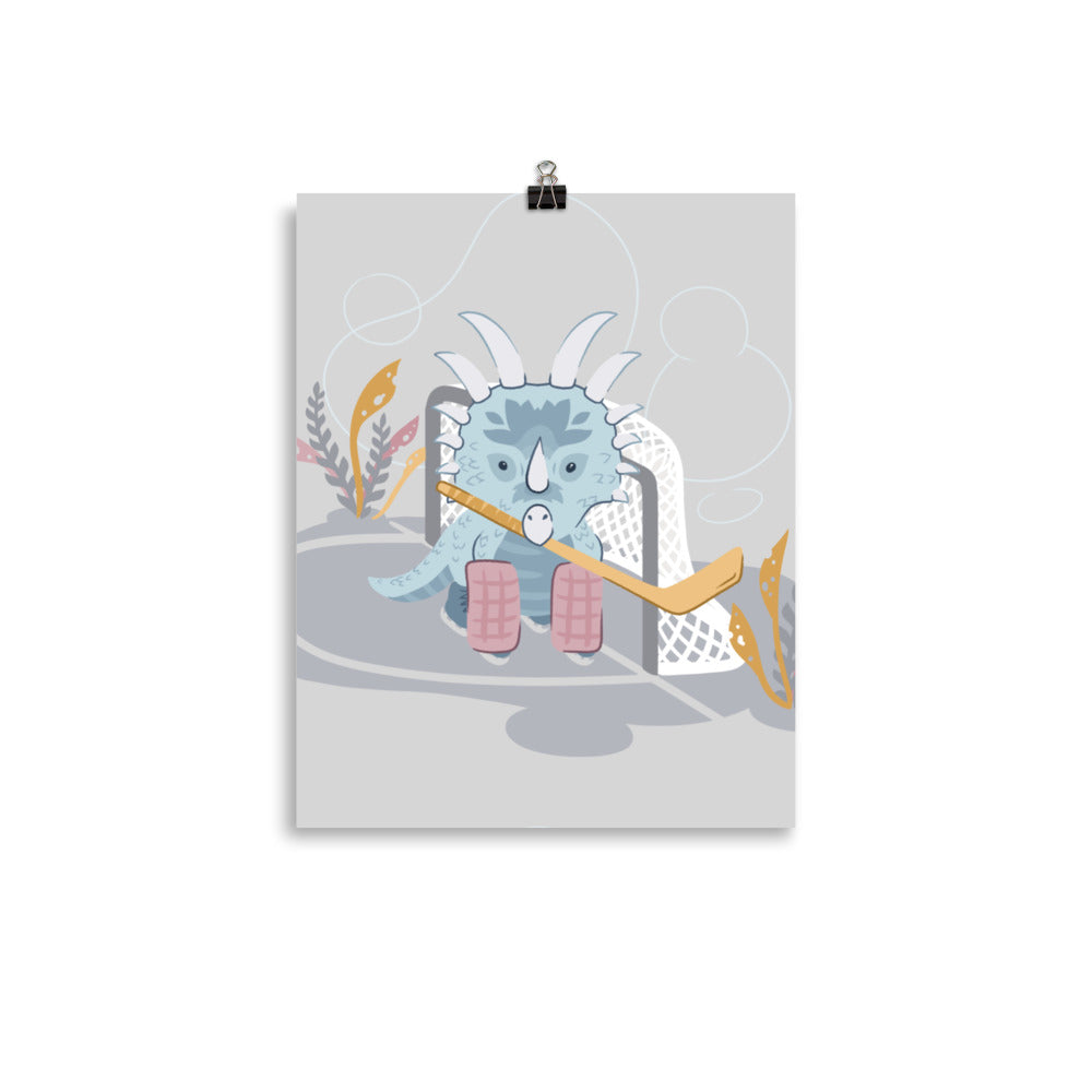 Sweet Hockey Dino Poster