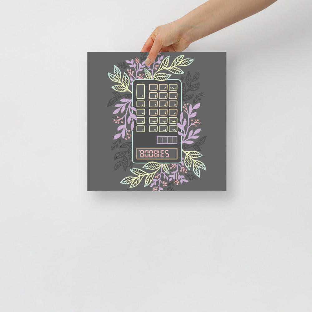 Calculator Boobies Poster