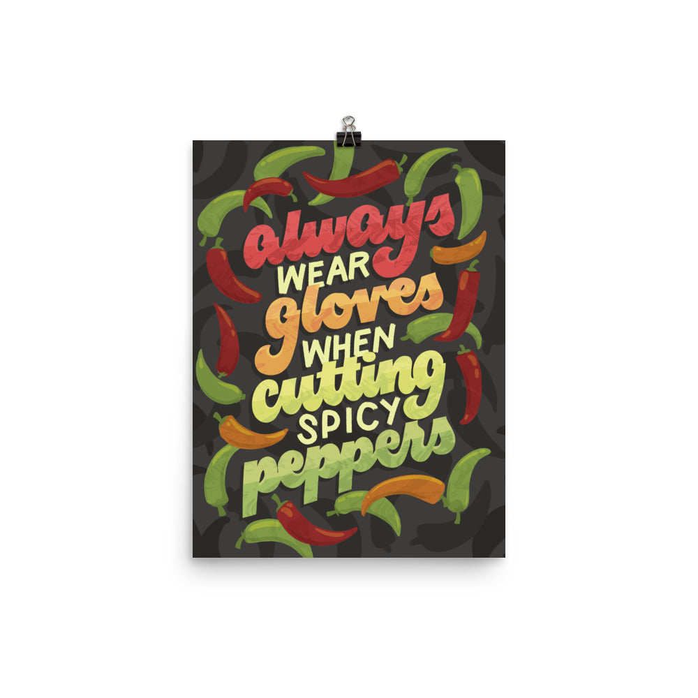 Spicy Peppers Poster