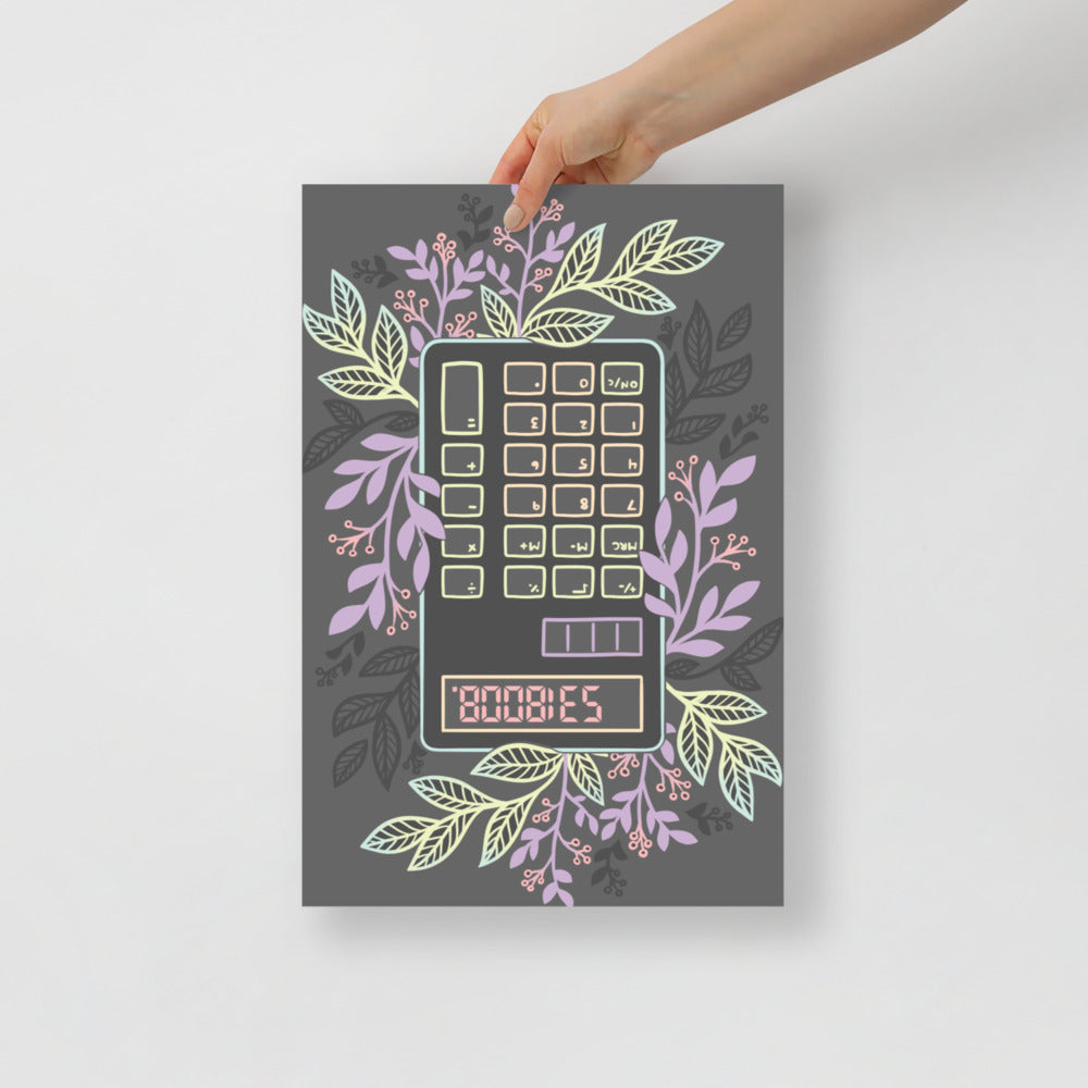 Calculator Boobies Poster