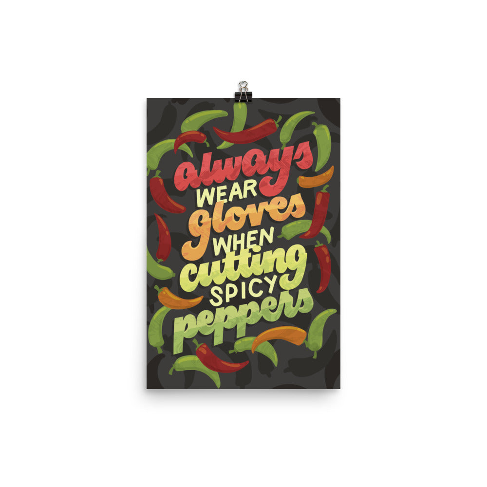 Spicy Peppers Poster