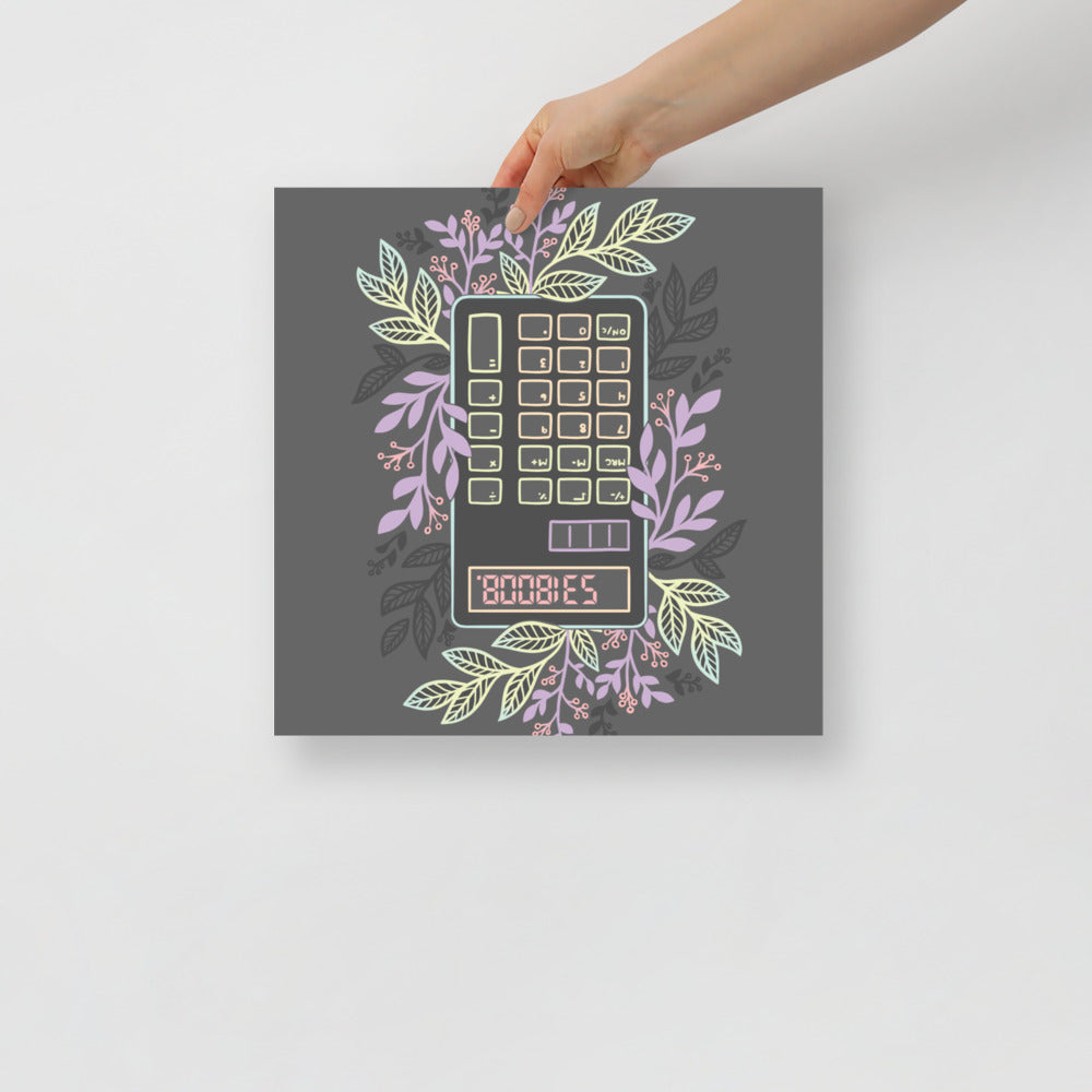 Calculator Boobies Poster