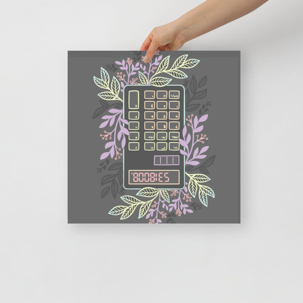 Calculator Boobies Poster
