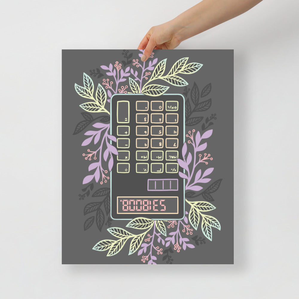 Calculator Boobies Poster