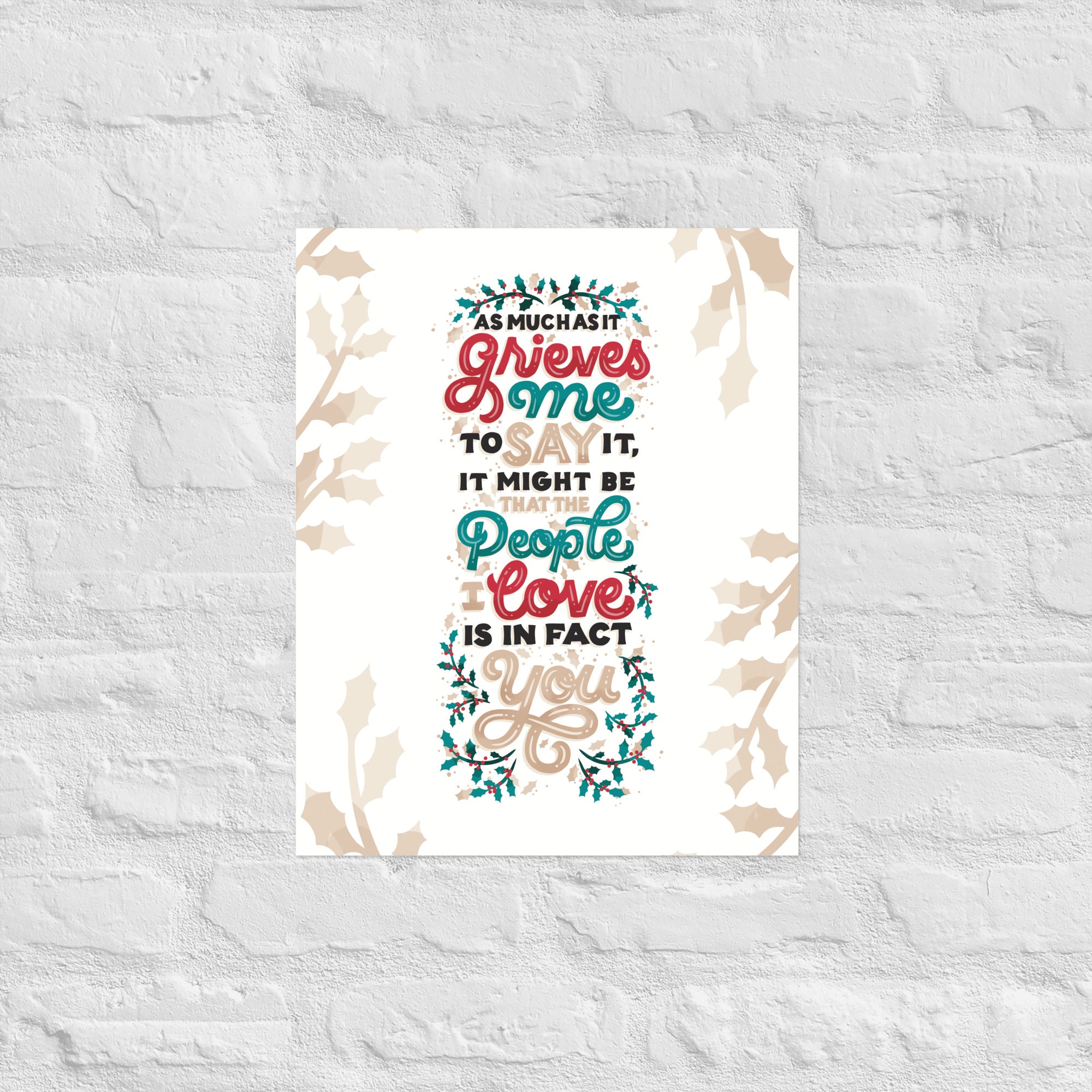 Friendship Love Actually Christmas Poster