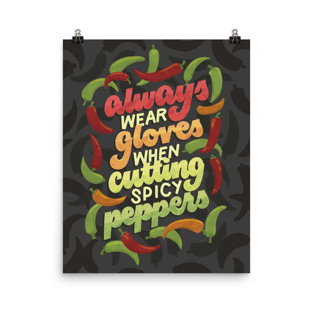 Spicy Peppers Poster