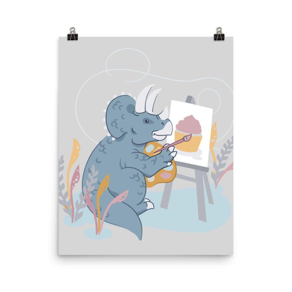 Sweet Painting Dino Poster