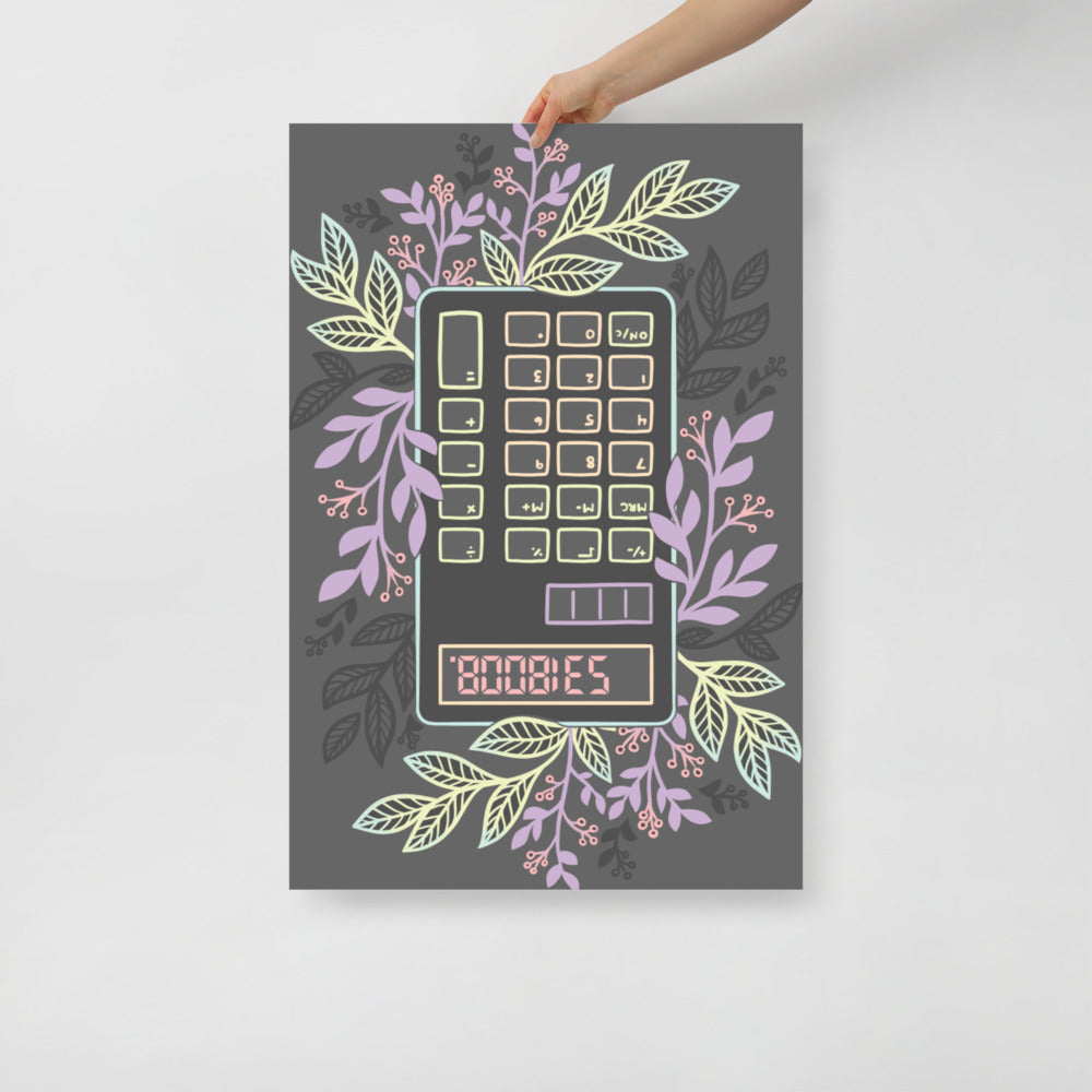 Calculator Boobies Poster