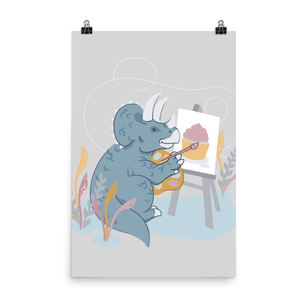 Sweet Painting Dino Poster