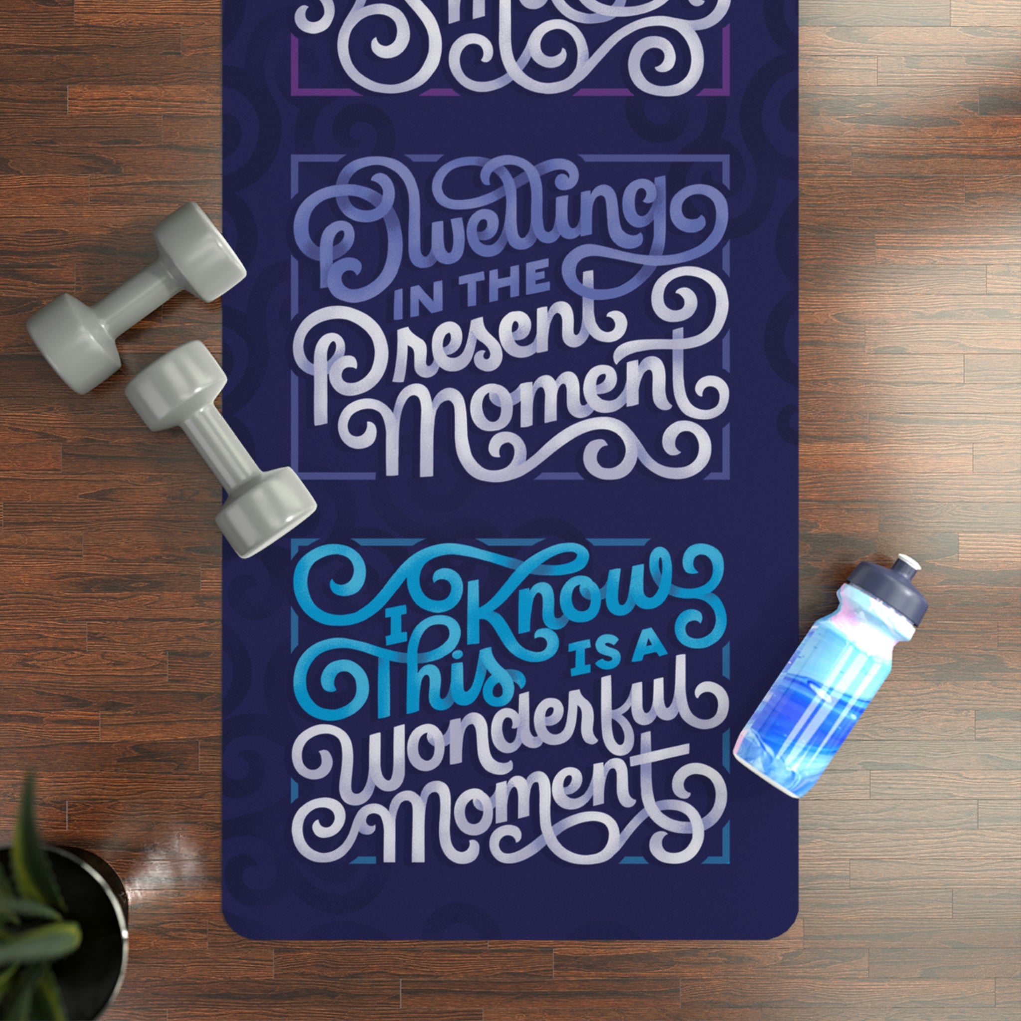 Present Moment Microfiber Rubber Yoga Mat