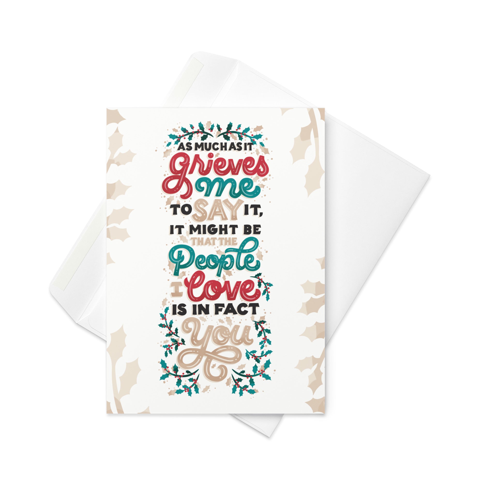 The People I Love Christmas Greeting Card
