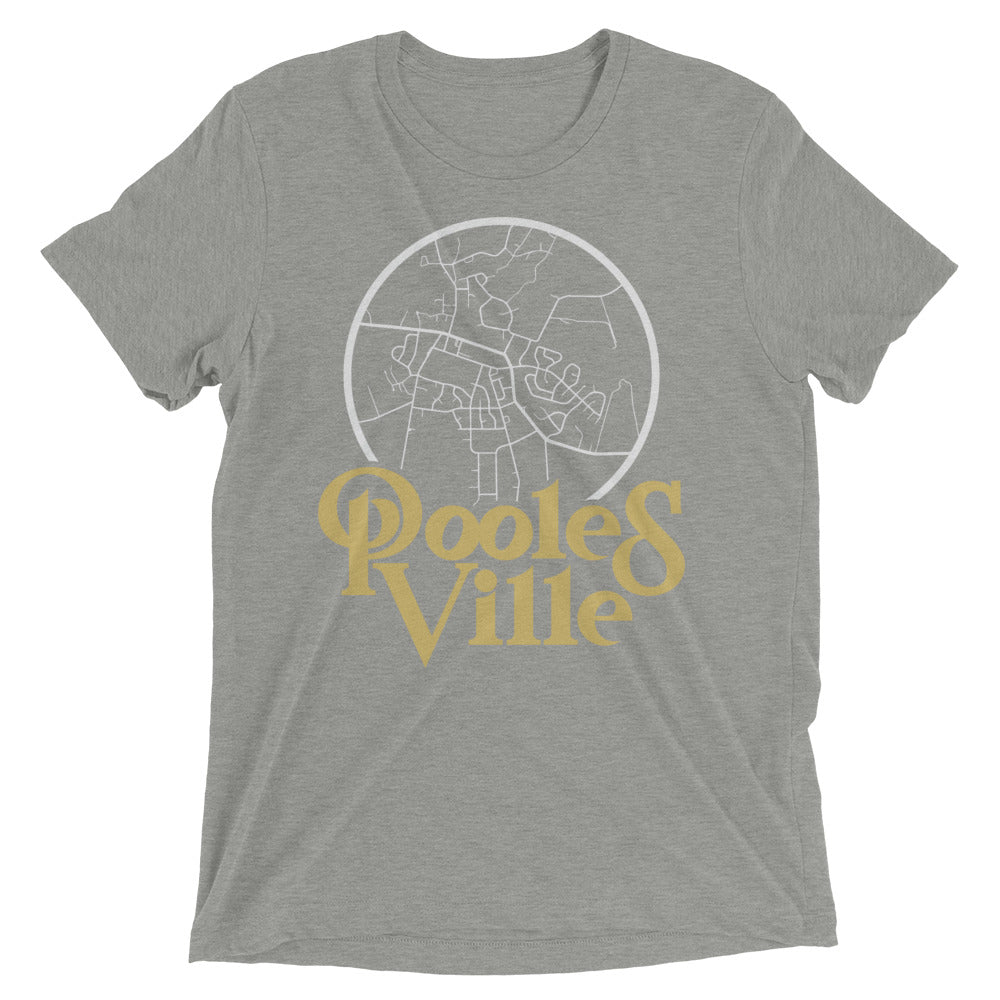 Poolesville Maryland Map Tri-Blend T-Shirt