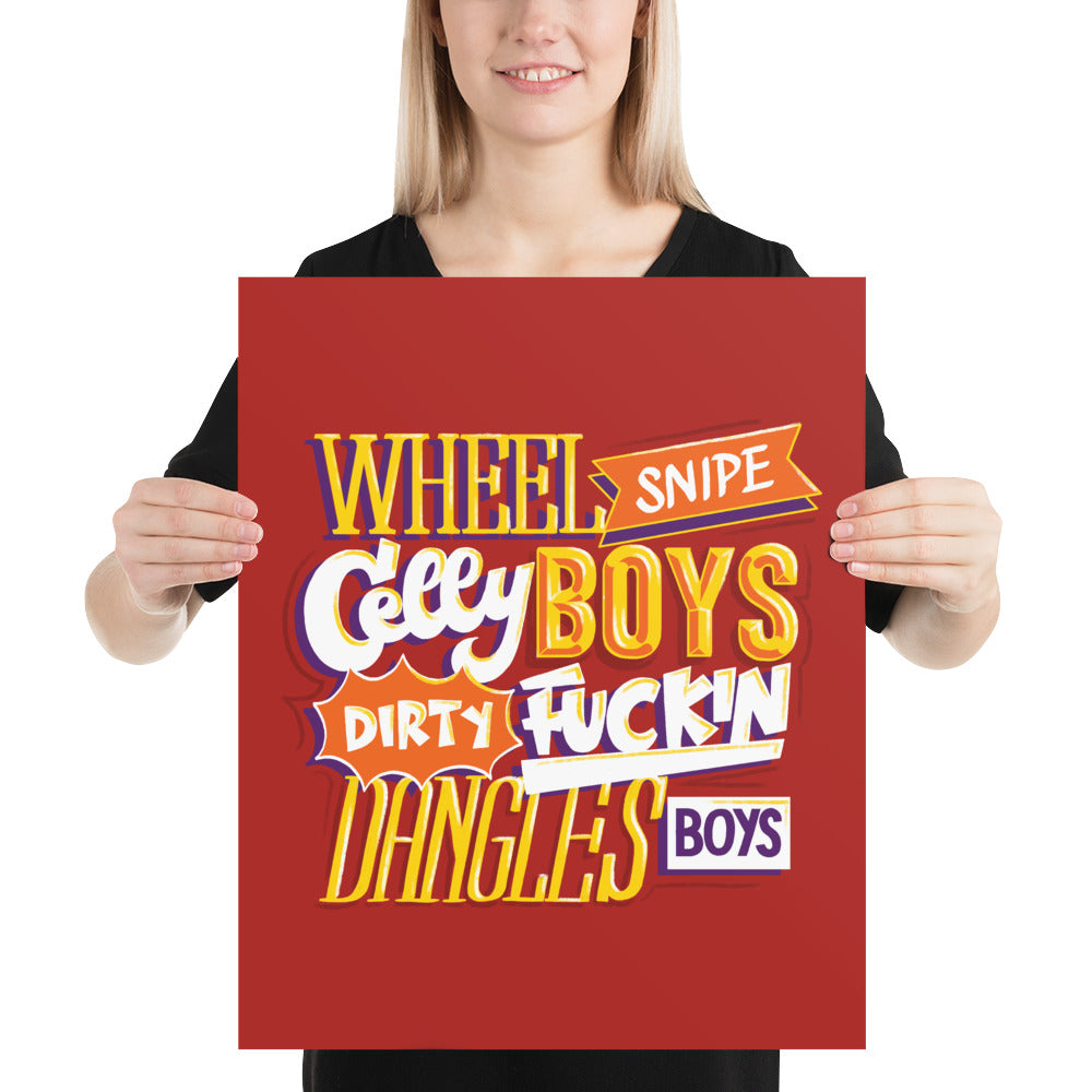 Wheel Snipe Celly Poster