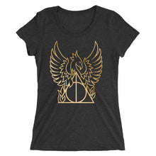 Load image into Gallery viewer, Golden Phoenix Hallows Women&#39;s Tri-Blend T-Shirt