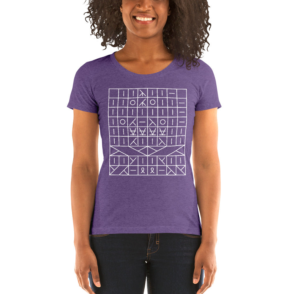 Knitting Pattern Symbols Women's Tri-Blend T-Shirt