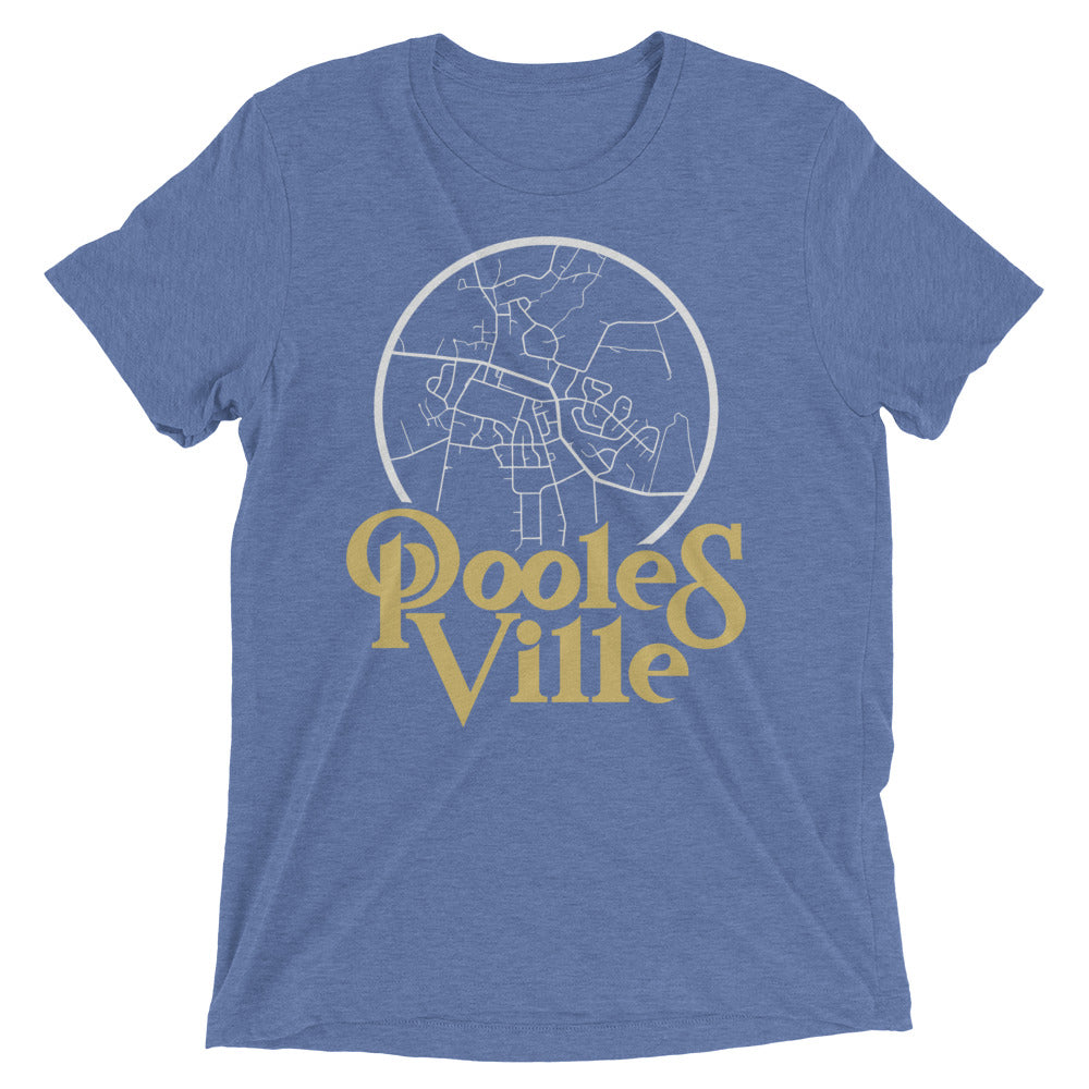 Poolesville Maryland Map Tri-Blend T-Shirt