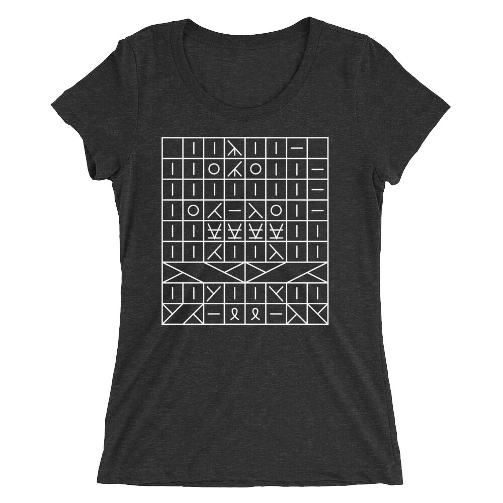 Knitting Pattern Symbols Women's Tri-Blend T-Shirt