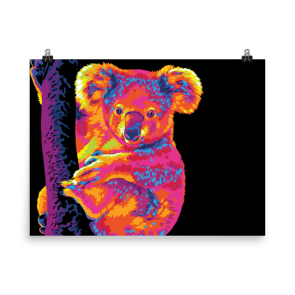 The Warm Rainbow Koala Poster