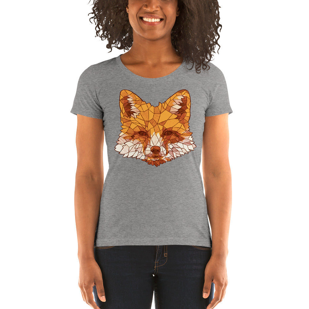 Cute Geometric Fox Sketch Women's Tri-Blend T-Shirt