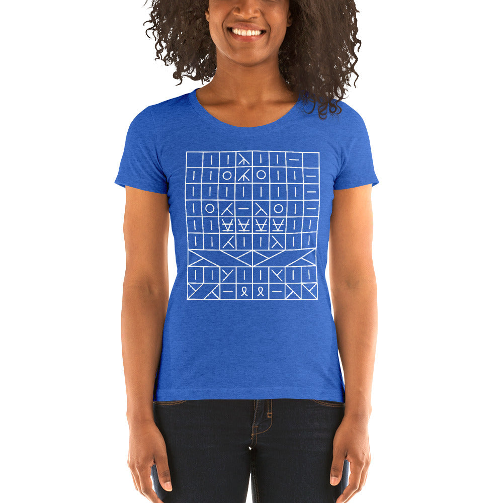 Knitting Pattern Symbols Women's Tri-Blend T-Shirt