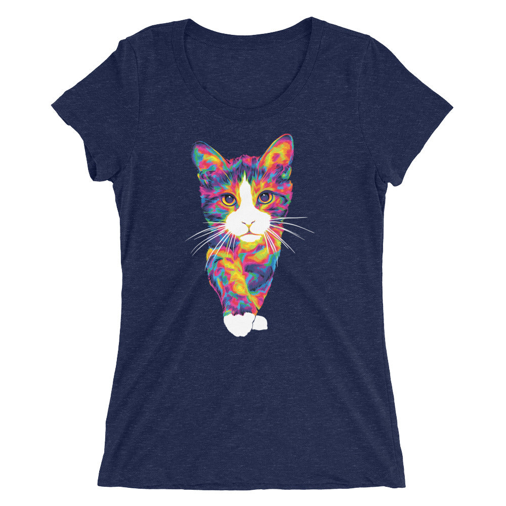 The Rainbow Cat Women's Tri-Blend T-Shirt