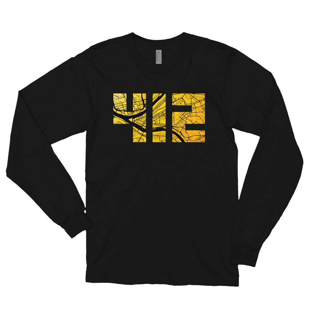 Pollia Design 412 Pittsburgh Map T-Shirt