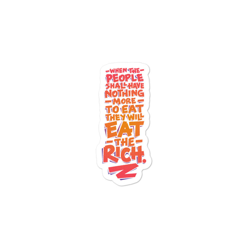 Eat the Rich Sticker
