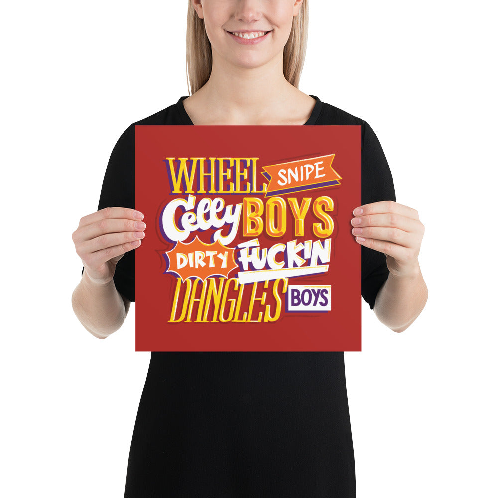 Wheel Snipe Celly Poster