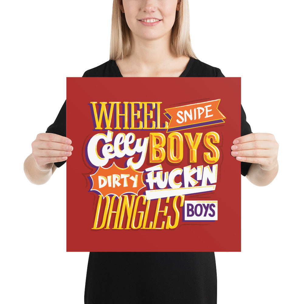 Wheel Snipe Celly Poster
