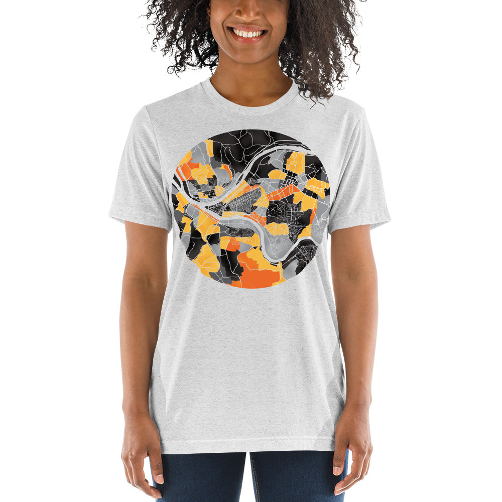 Pittsburgh Neighborhood Map Tri-Blend T-Shirt