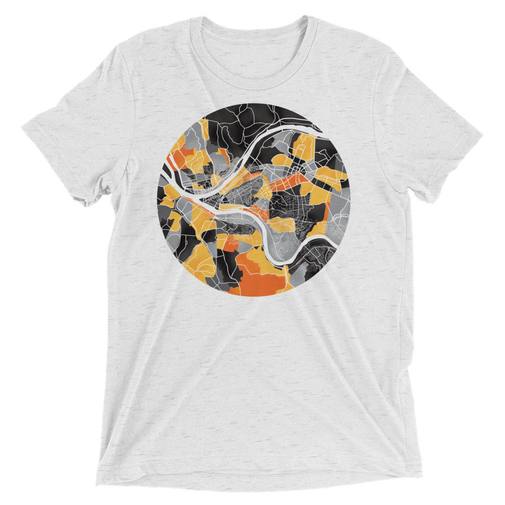 Pittsburgh Neighborhood Map Tri-Blend T-Shirt