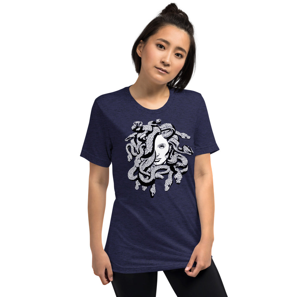 Medusa Greek Mythology Scales Unisex Tri-Blend T-Shirt