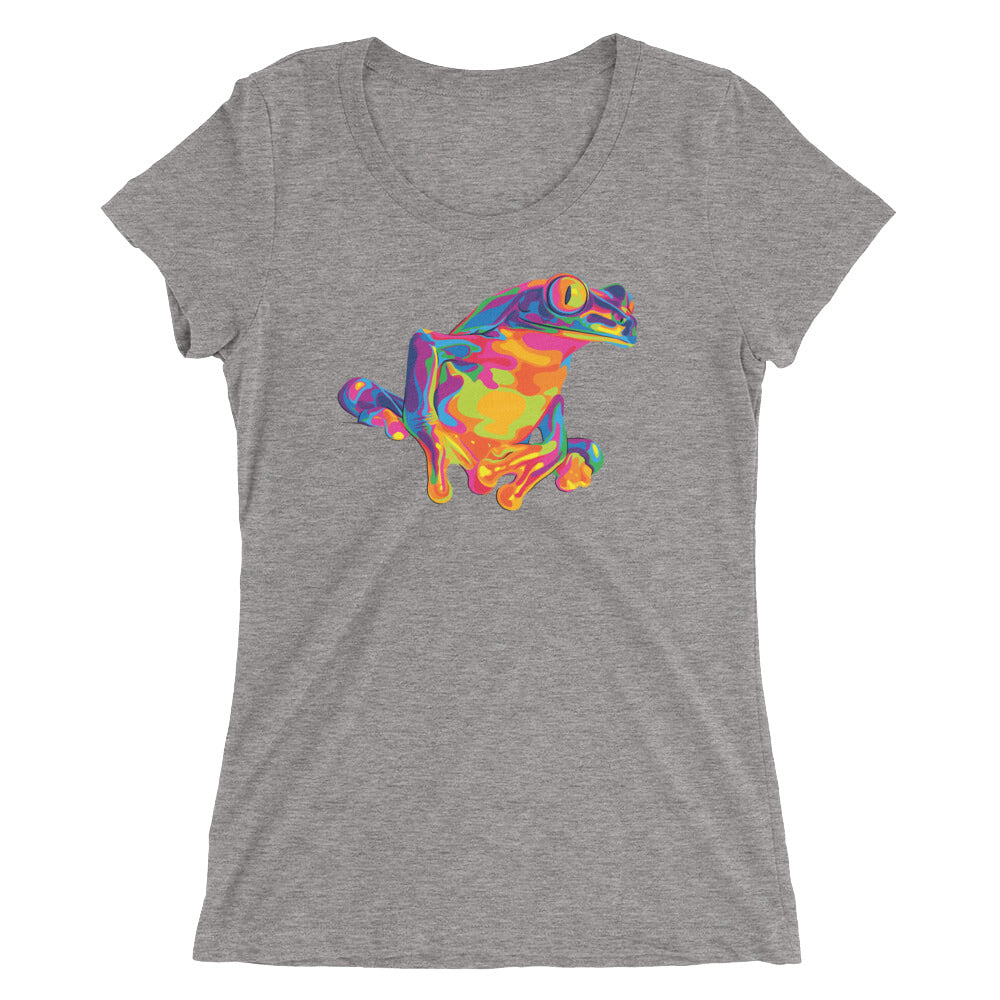 Rainbow Red Eyed Tree Frog Women's Tri-Blend T-Shirt