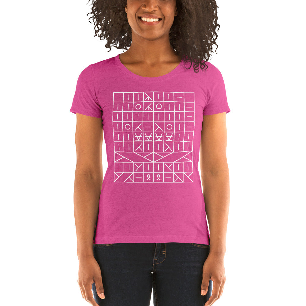 Knitting Pattern Symbols Women's Tri-Blend T-Shirt