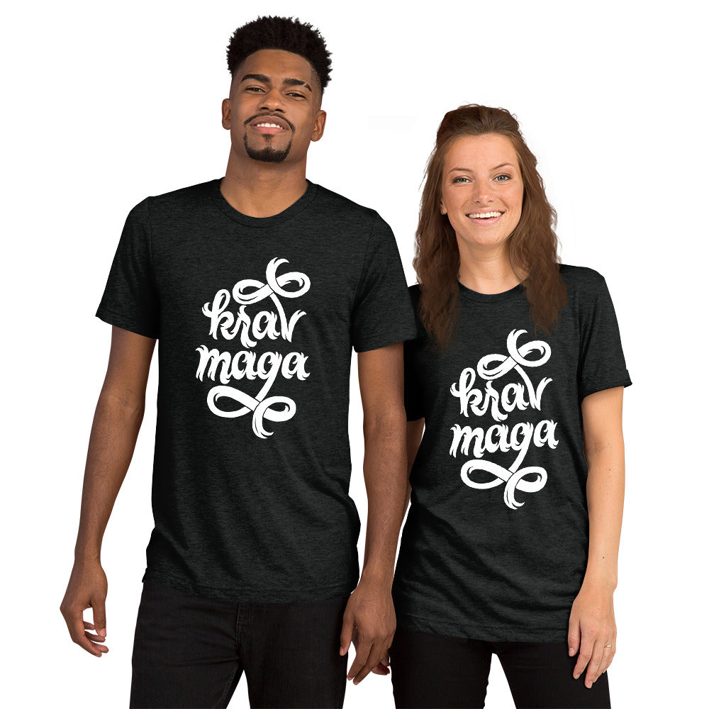 Krav Maga Jagged Script Tri-Blend T-Shirt