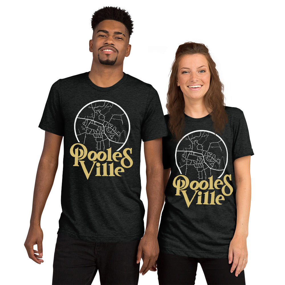 Poolesville Maryland Map Tri-Blend T-Shirt
