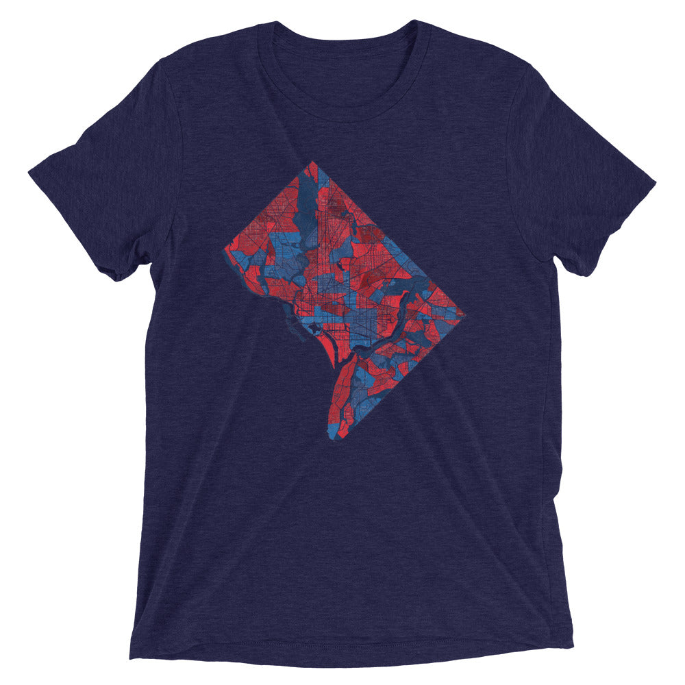 Washington DC Neighborhood Map Tri-Blend T-Shirt