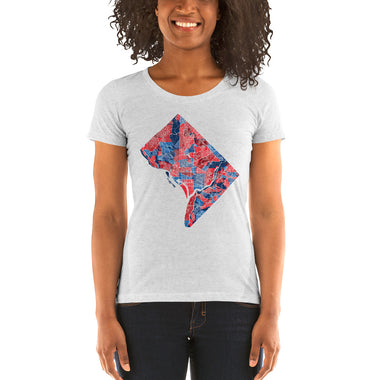 Washington DC Neighborhood Map Women's Tri-Blend T-Shirt