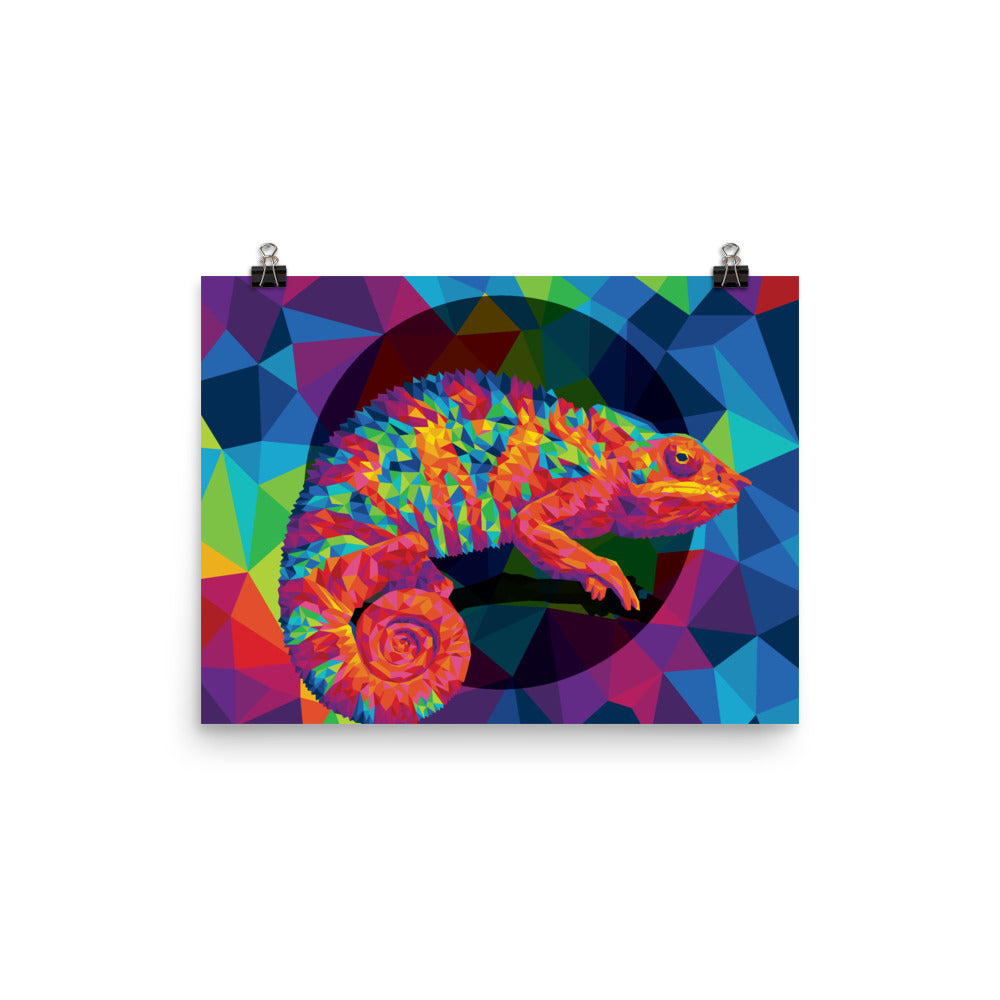 Geo Chameleon Poster