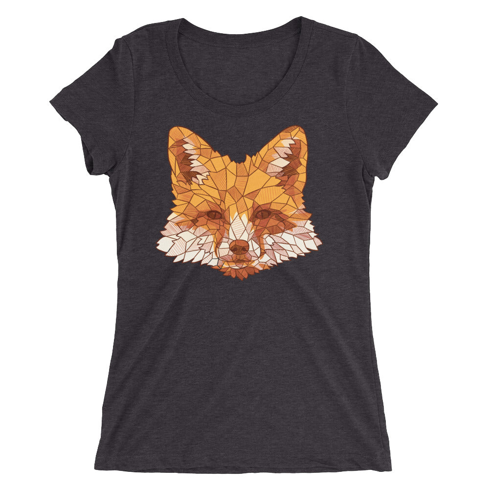 Cute Geometric Fox Sketch Women's Tri-Blend T-Shirt