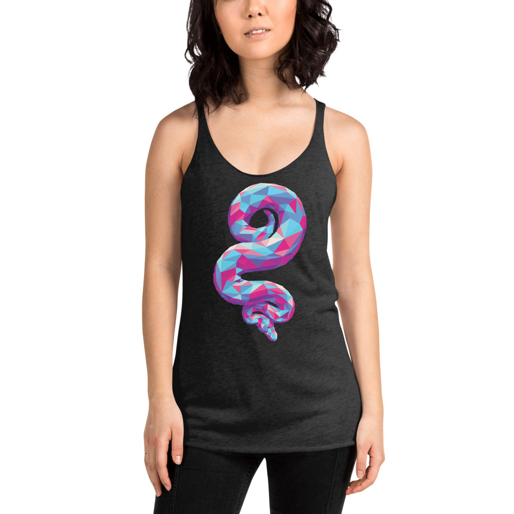 Bubble Gum Geo Snake Tri-Blend Tank Top